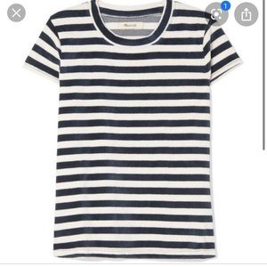 Stripped velvet tee shirt